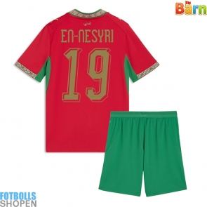 Billiga Marocko Youssef En-Nesyri #19 Hemmatröja Barn VM 2026 Kortärmad (+ Korta byxor)